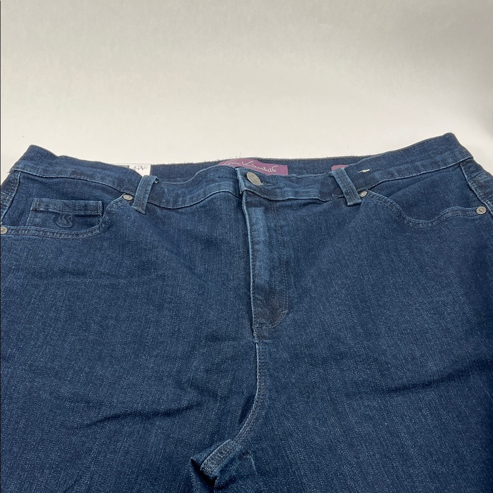 Gloria Vanderbilt Amanda Dark Blue Denim Jeans - Picture 7 of 9